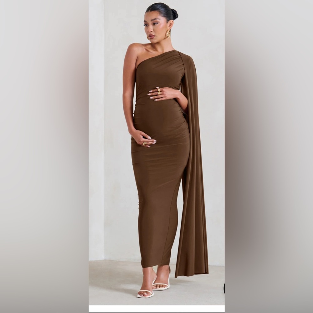 Club London AMARYLLIS Maternity Dress - chocolate US6